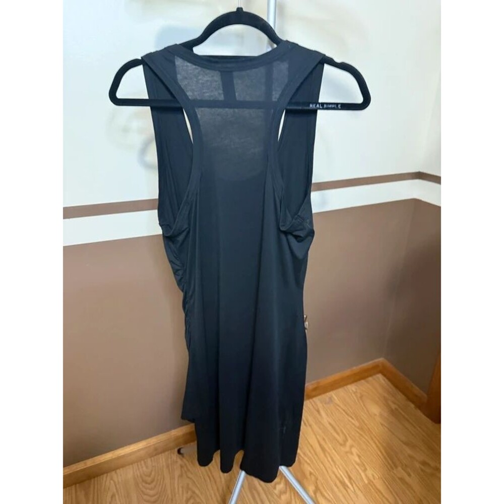 bobi Los Angeles Black Ruched Side Tank Dress